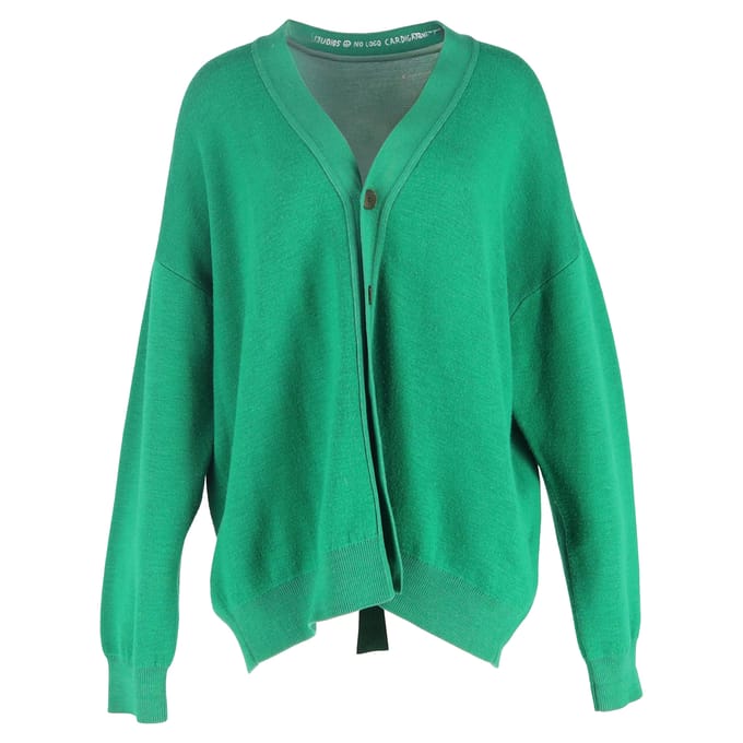 Acne Studios V-halsvest van groene wol