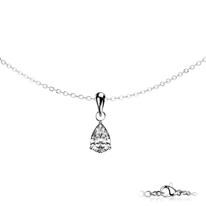 Ketting druppel steen - LMPiercings
