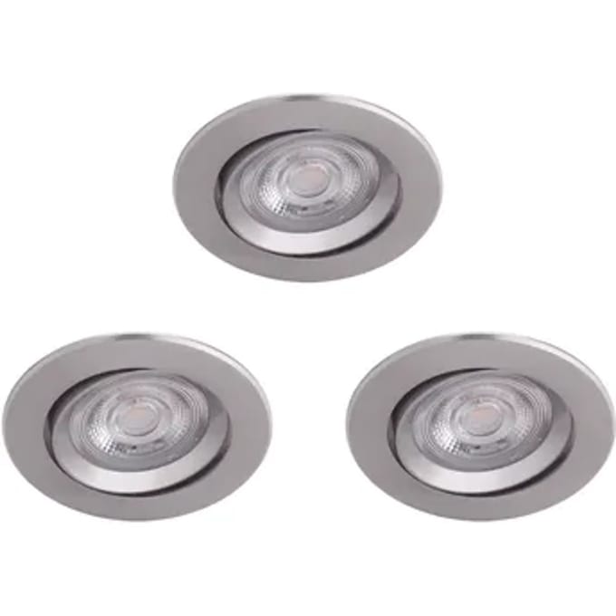Philips Inbouwspot Sparkle Nikkel ⌀8,5cm 5w 3 Stuks