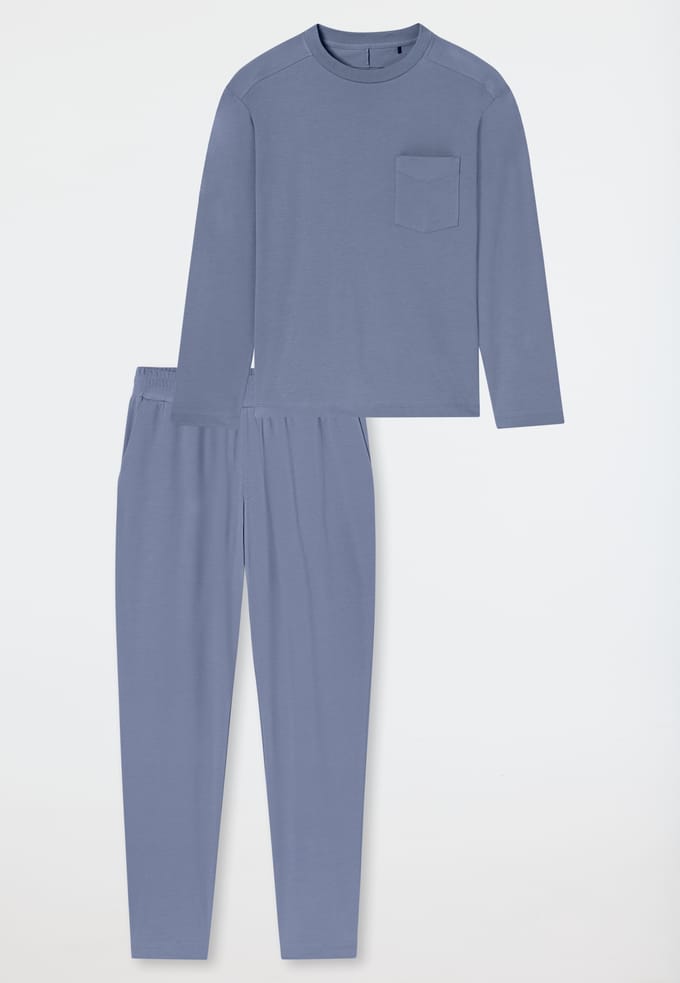 Lange oversized pyjama, blauwgrijs - Modern Nightwear 56