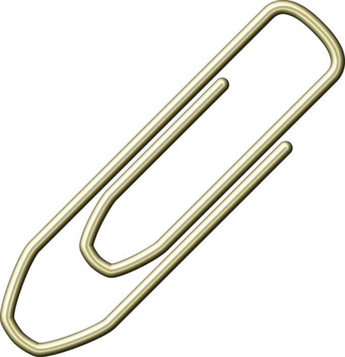 paperclips Alco 26mm hoekig messing doos a 125 stuks
