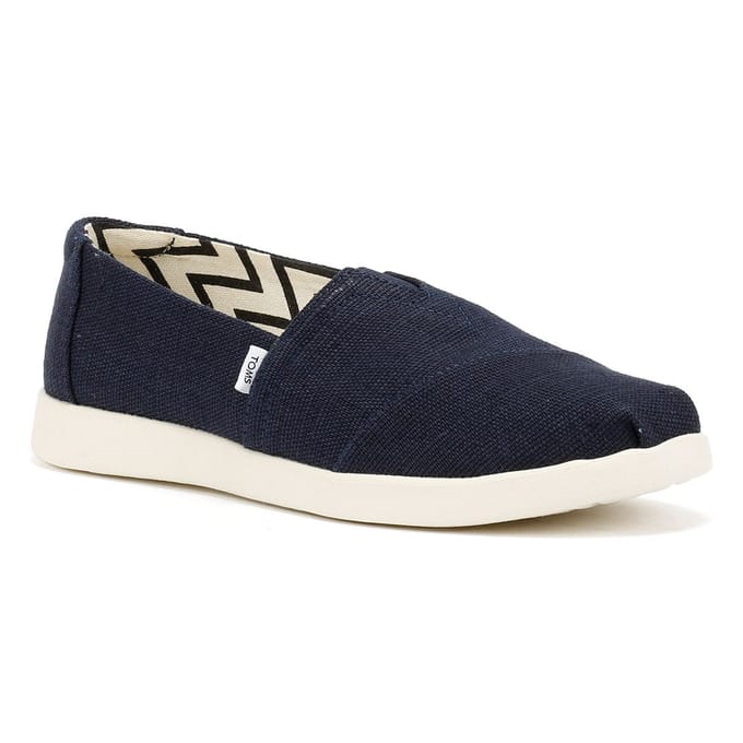 TOMS Alpargata Plus Heritage Canvas Dames Blauwe Espadrilles