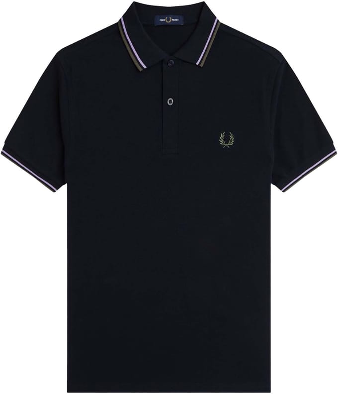 Tipped Collar Polo Shirt - Blue 2