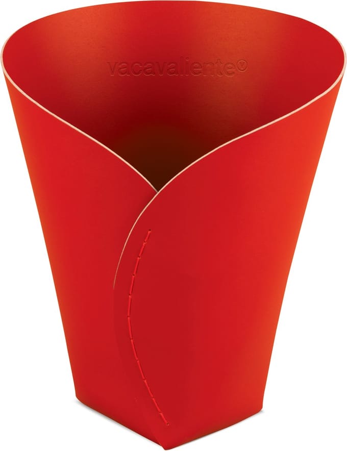 Vacavaliente - Studio Opbergmand Medium - Gerecycled Leer - Rood