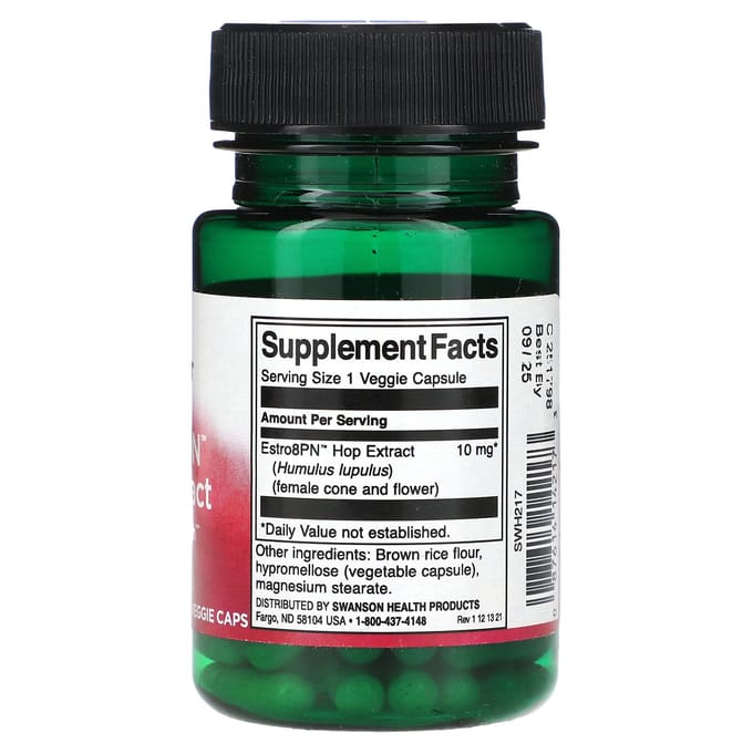 Estro8Pn Hop Extract, Vrouwen Gezondheid, Plantaardige Capsules 60 (10 mg per capsule)