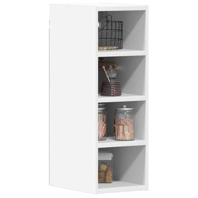 vidaXL - Bovenkast - Riga - 20x29,5x60 - cm - bewerkt - hout - wit