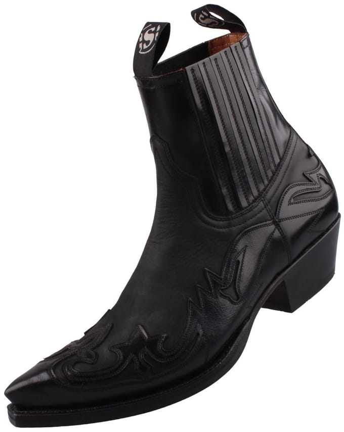 Sendra heren enkellaars 4660 zwart