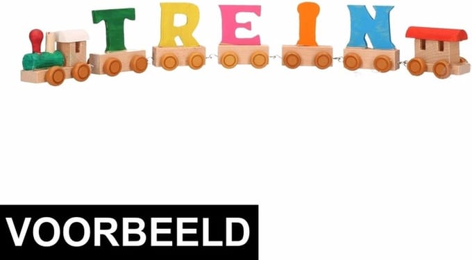 Houten letter trein K