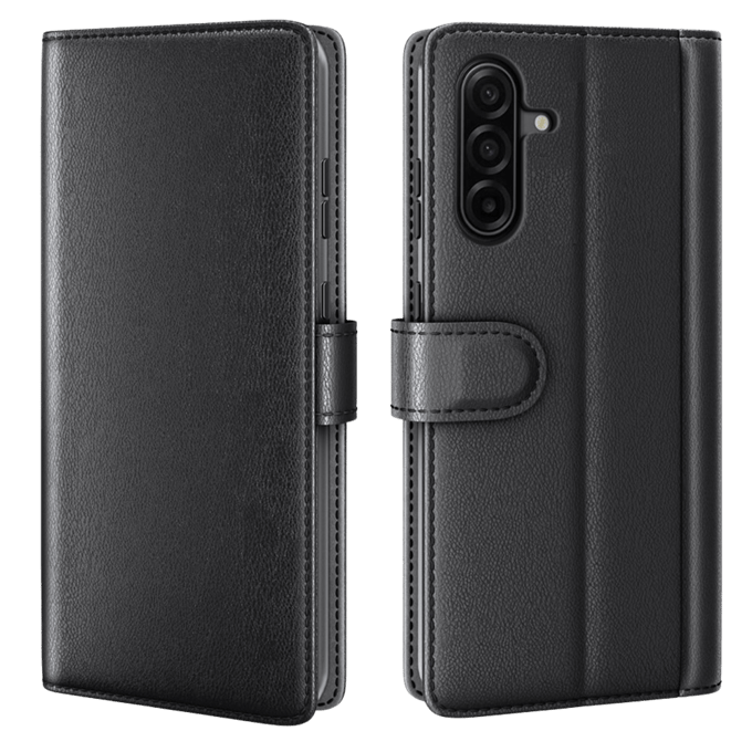 Amorus Samsung Galaxy A37 Real Leather Wallet Hoesje Zwart