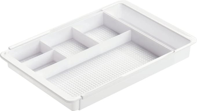 iDesign - Clarity Lade Organiser Uitvouwbaar - Kunststof - Wit