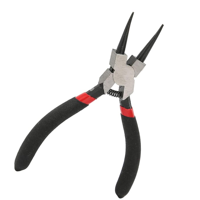 Interne Rechte Borgveertang Koolstofstaal Rubberen Snapringtang met Antislip Handvat 5in gray