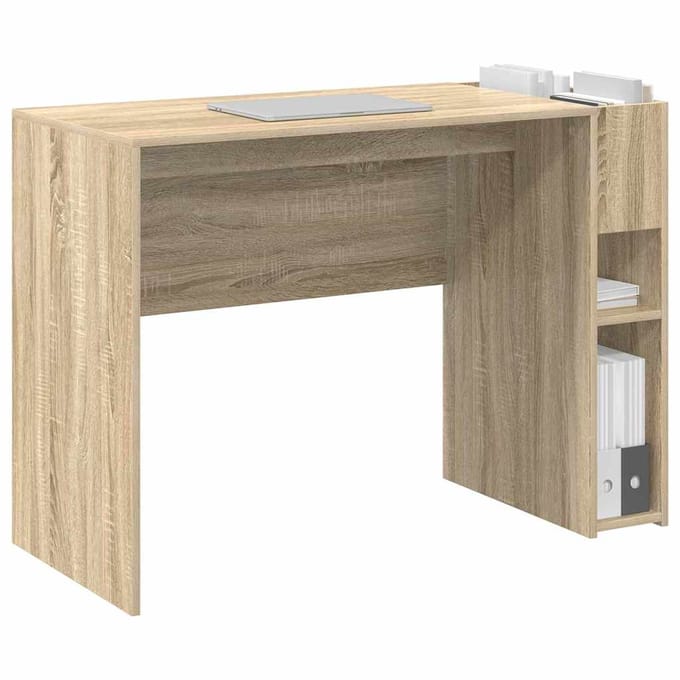 vidaXL - Bureau - Sonoma - Eik - Bewerkt - hout - 109 - x - 50 - x - 78 - cm