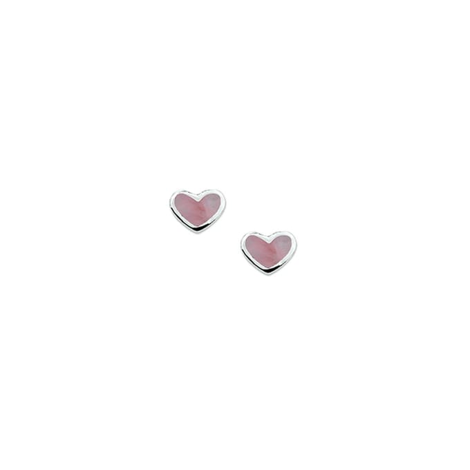 TFT Oorknoppen Hart Zilver Gerhodineerd Glanzend 5.5 mm x 6.8 mm
