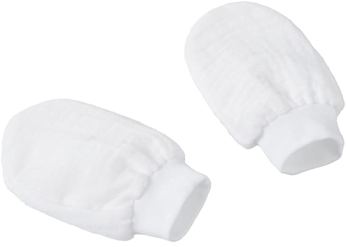 Cottonbaby krabwantjes - Cottonsoft - wit - newborn