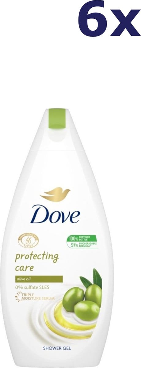 Dove Protecting Care Olive Oil Shower Gel - 6 x 450 ml