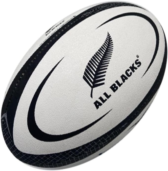 Rugbybal Maat 5 - Officiële Zwart-met-zilver Ontwerp