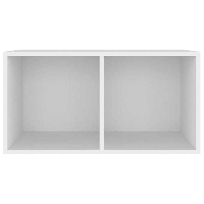 vidaXL - Opbergbox - voor - LP's - 71x34x36 - cm - bewerkt - hout - wit