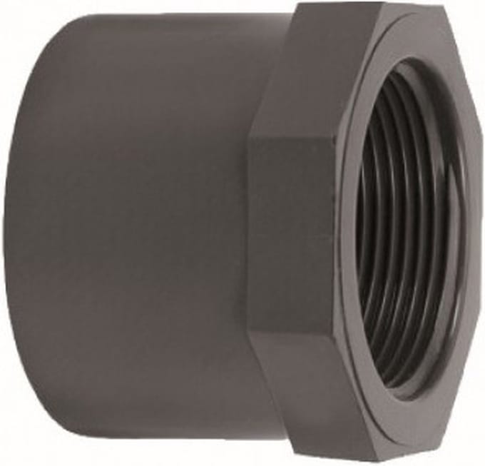 Druk PVC lijmring - 40mm x 1/2 - 16 bar