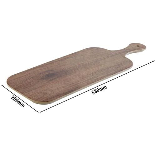 GGM Gastro (6 Stück) Tablett - OAK - Melamin - 530x200mm - Höhe: 15mm
