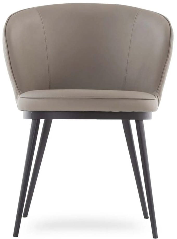 Giga Meubel Eetkamerstoel Gain - Taupe PU Leer - Zithoogte 48cm