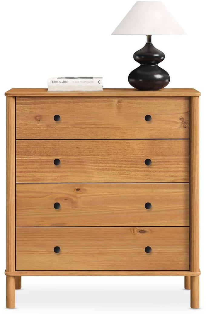 Commode APOANA met 4 lades van massief hout – eiken afwerking