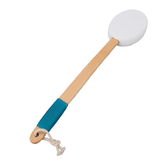 Bodylotion Applicator Houten Antislip Handvat Lotion Applicator met Touwtje voor Gemakkelijk Drogen white