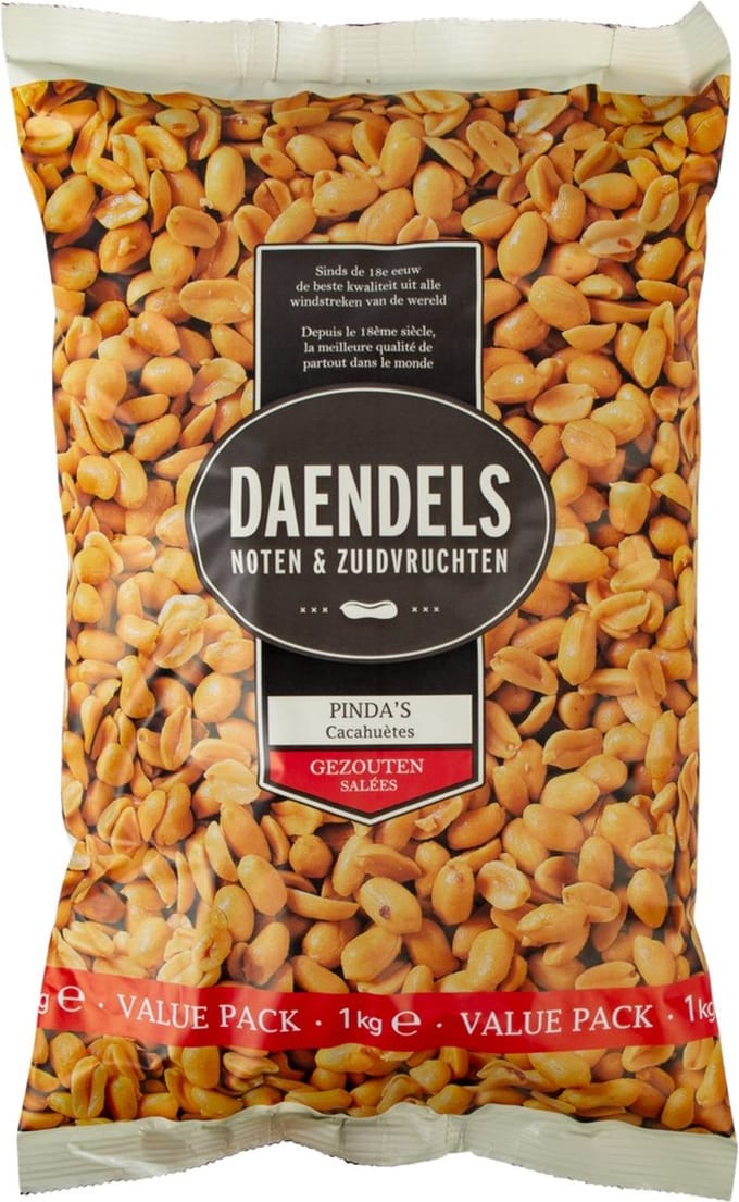 Pinda's Gezouten Grote Zak 1 Kilo Merk: Daendels