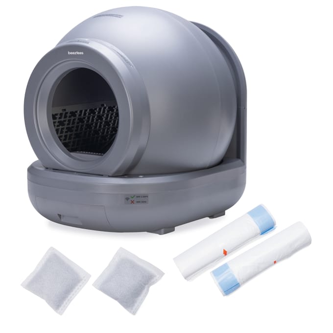 Beeztees Moeza - Automatische Kattenbak - Grijs - 57x56x62 cm