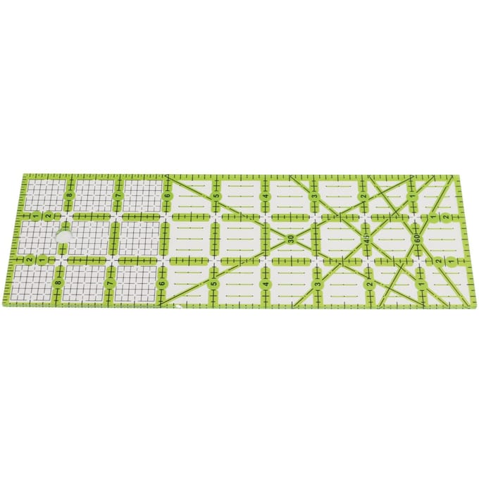 Règle de Quilting en acrylique rectangulaire transparente, opération Simple, robuste et Durable, règle de couture domestique white