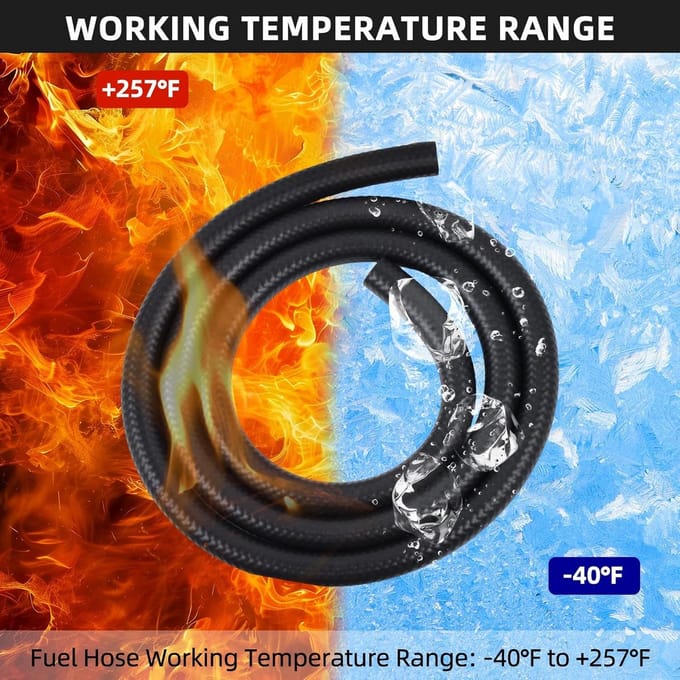 Benzineslang 1 meter - 10 mm Binnendiameter Brandstofleiding voor Auto, Motor en Grasmaaier