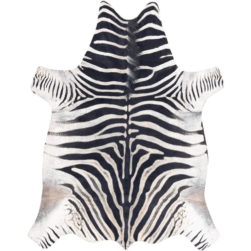 Kleden Rugsx Tapijt Kunstleer Bydlęca, Zebra G5128-1 wit-zwar 100x150 cm