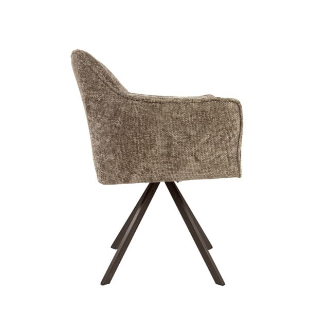Hoyz Collection - Eetkamerstoel Raster - Bruin - 60x63x81 cm - Set van 2