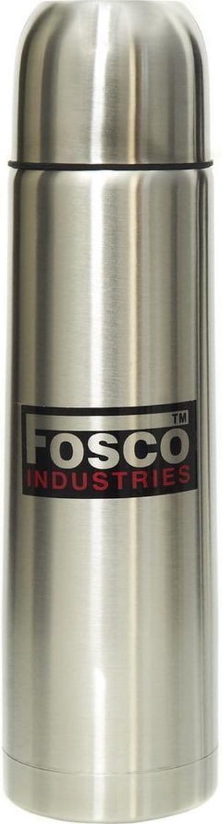 Fosco thermosfles 1 liter chroom