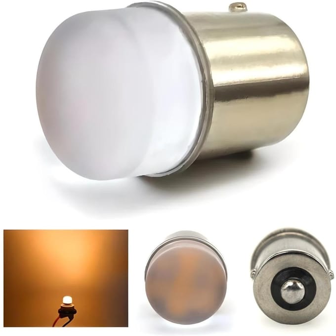 Lot de 2 ampoules LED RY10W BAU15S 12V Canbus orange tout-terrain