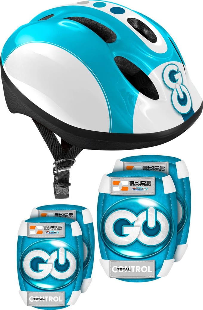 Helmet + Elbow & Knee Pads Unisex, SKIDS CONTROL
