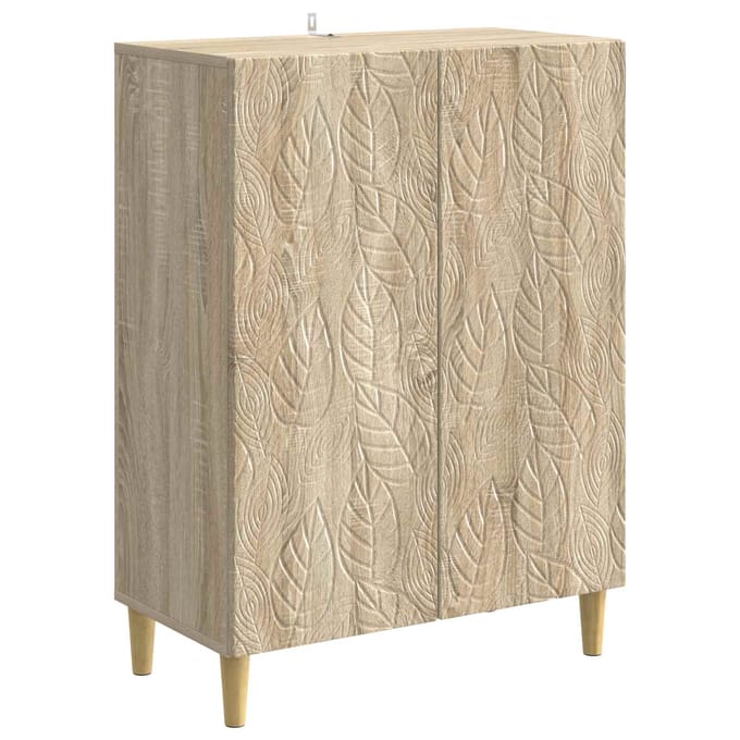 vidaXL - Dressoir - Sonoma - Eiken - 66 - x - 34,5 - x - 90 - cm - Bewerkt - hout