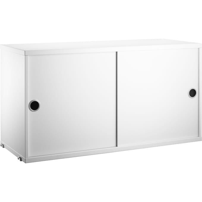 String Furniture - Kast met schuifdeuren - wit - Diepte 30 cm