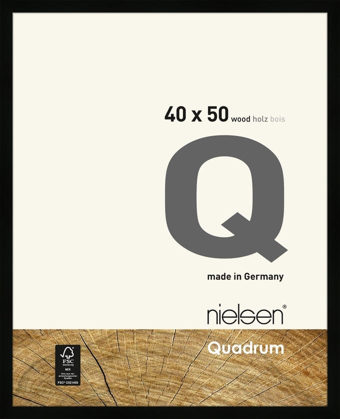 Nielsen Quadrum Houten Wissellijst Black 40x50cm