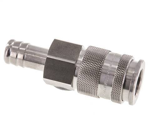 RVS DN 10 Luchtkoppeling Snelkoppeling 13 mm Slangpilaar