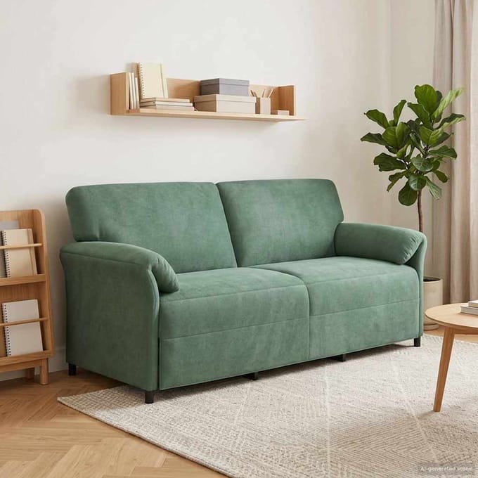 vidaXL - 3-Zits - Sofa - Zeegroen - 198 - x - 83 - x - 95 - cm - Fluweel