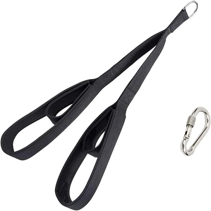 Tricep Touw - Kabel Bevestiging Pulldown - Kracht Training - Ergonomisch Ontwerp - 70 cm - Zwart