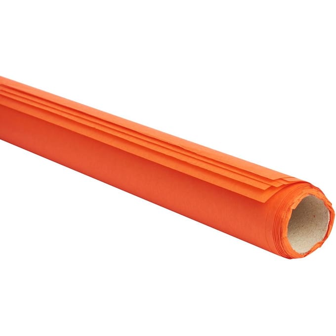Zijdevloeipapier, 50 x 70 cm, 20g/m², 6 vellen - Oranje