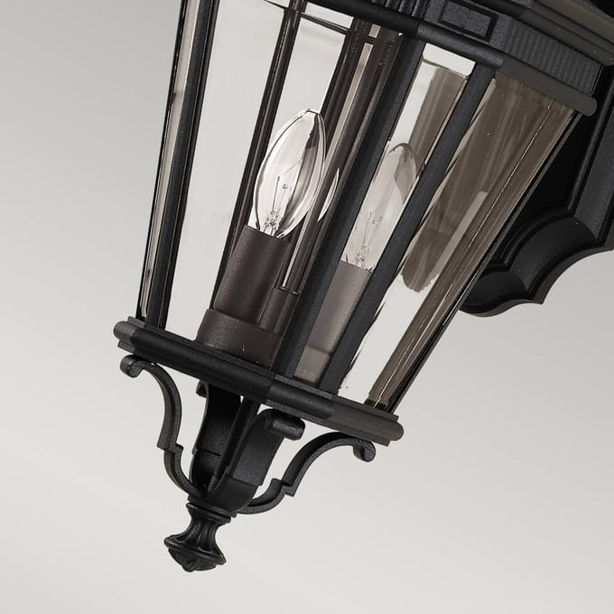 Feiss LED Wand Buitenlamp Cotswold Lane | 2X E14 Max 60W | IP44 | Dimbaar | Black