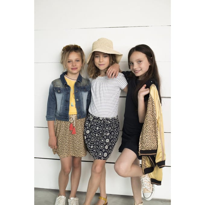 Like Flo Kids Meisjes Jas - Maat 110 - Polyester - Rits - Crepe - Normaal - Vrouwen - Steekzakken -
