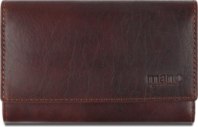 mano Leren Portemonnee Don Simon Ladies Zip Wallet Brown Bruine
