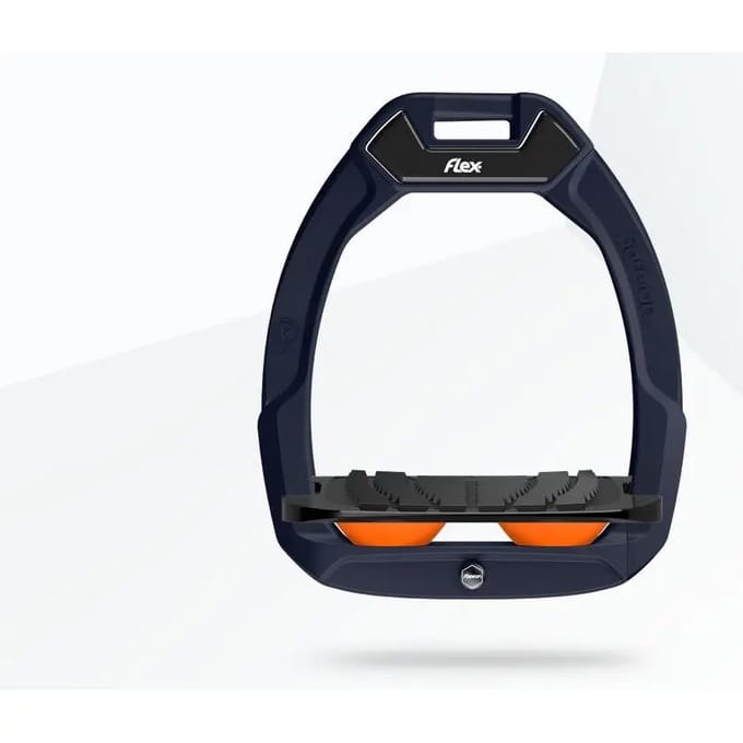 Veiligheidssporen Paardrijden Hellend Grip Rood/Zwart/Oranje Flex-On Safe-On