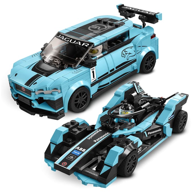 LEGO Speed Champions Formula E Panasonic Jaguar Racing GEN2 car & Jaguar I-PACE eTROPHY 76898