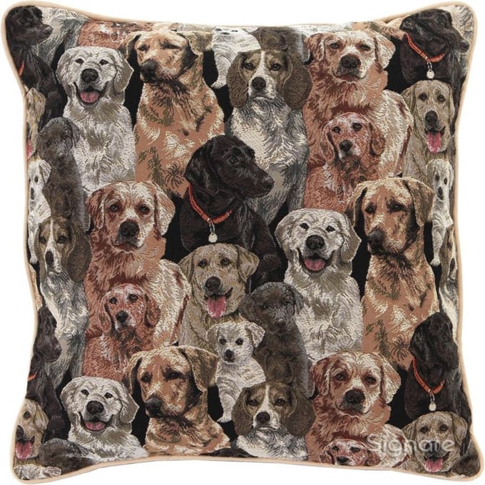 Gobelin - Kussenhoes - Hond - Honden- 45 cm