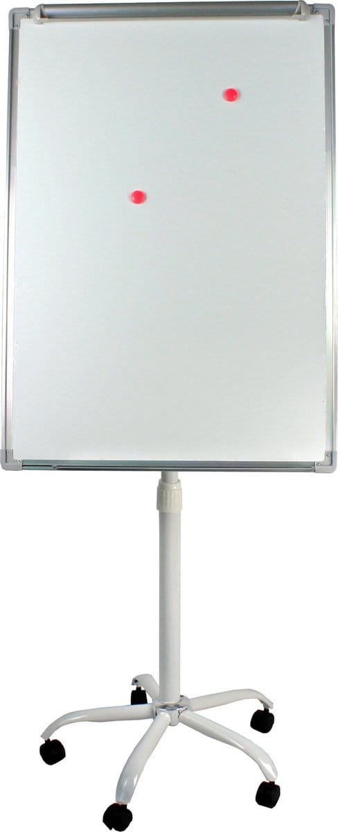 Lowander 3-in-1 flipover bord 172 tot 215 cm - Flipover & magnetisch whiteboard - Verrijdbaar