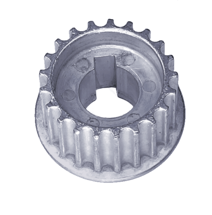 Toothed washer spindle